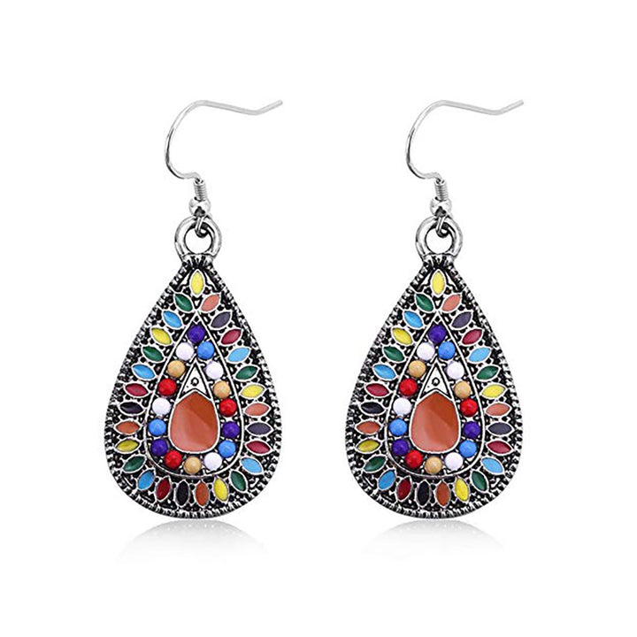 Colorful Teardrop Dangle Earrings Kalsten
