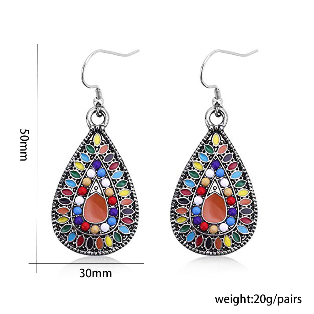 Colorful Teardrop Dangle Earrings Kalsten