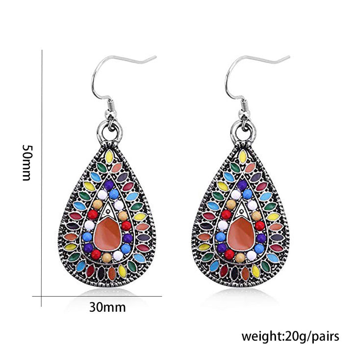 Colorful Teardrop Dangle Earrings Kalsten