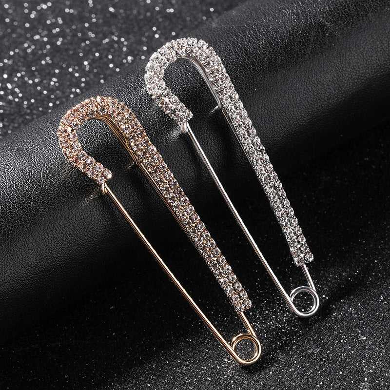 Premium Crystal Embellished Safety Pin Kalsten