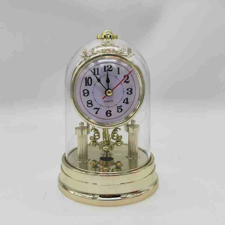 Classic table clock in elegant glass case Kalsten