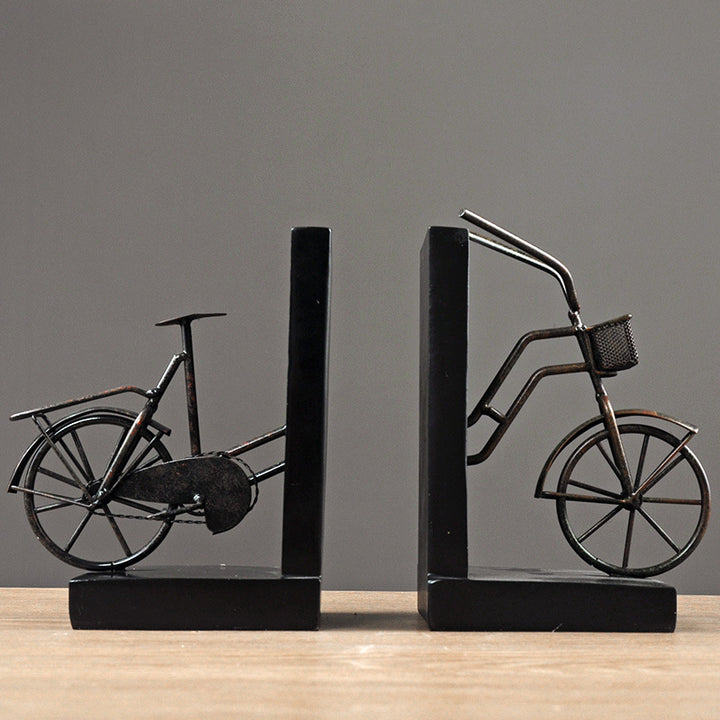 Bicycle-Themed Decorative Bookends