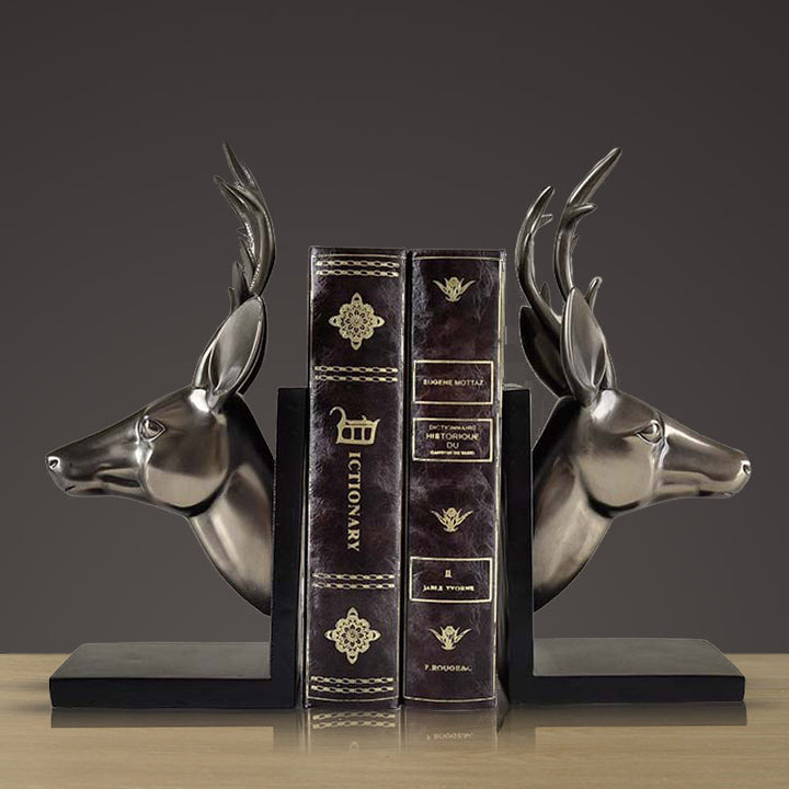 Elegant Deer Head Bookends