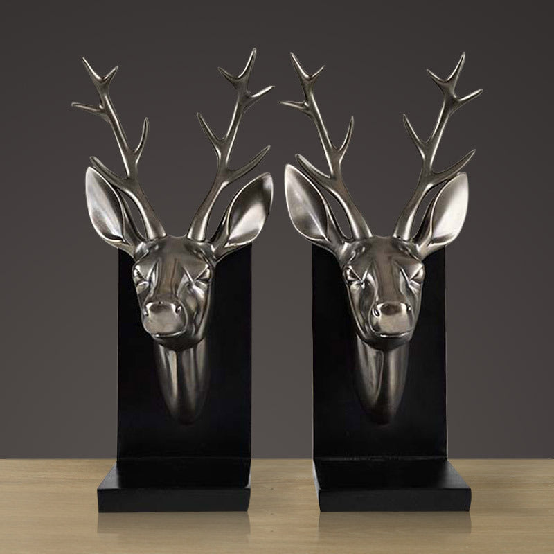 Elegant Deer Head Bookends