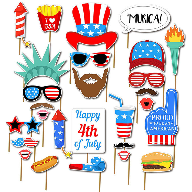 Unisex nan Photo Box Accessory Set for Independence Day Party Props Kalsten
