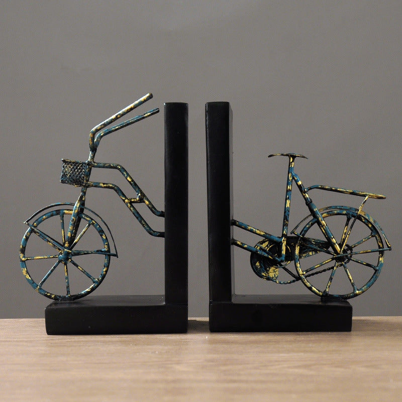 Bicycle-Themed Decorative Bookends