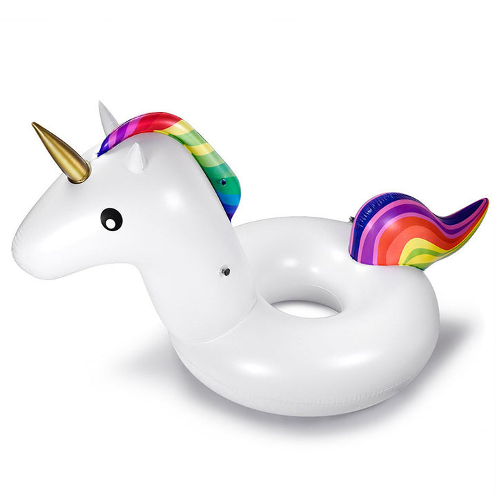Ladies inflatable unicorn swimming ring with colorful design Kalsten