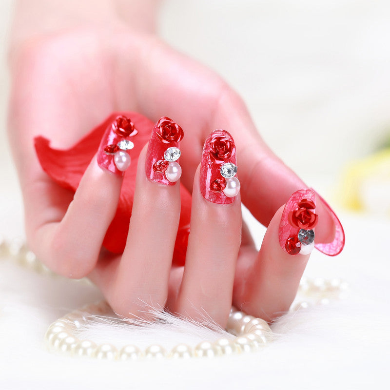 Decorative Floral Press-On Nails