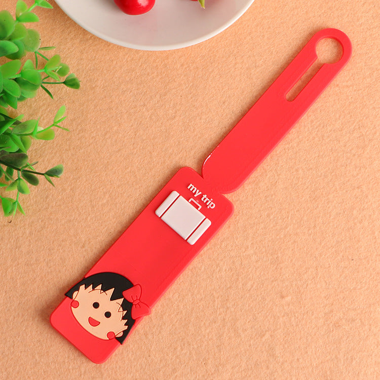 silicone cartoon animal luggage strap with hidden ID card pocket Kalsten