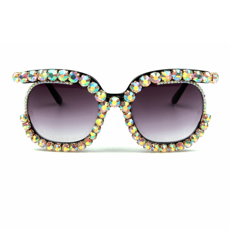 Women's stylish oversized sunglasses with sparkling rhinestone applications Kalsten