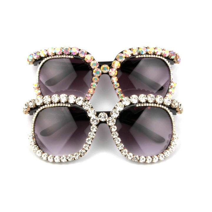 Women's stylish oversized sunglasses with sparkling rhinestone applications Kalsten