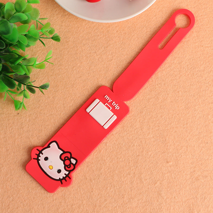 silicone cartoon animal luggage strap with hidden ID card pocket Kalsten