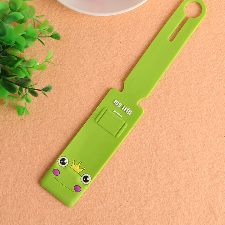 silicone cartoon animal luggage strap with hidden ID card pocket Kalsten