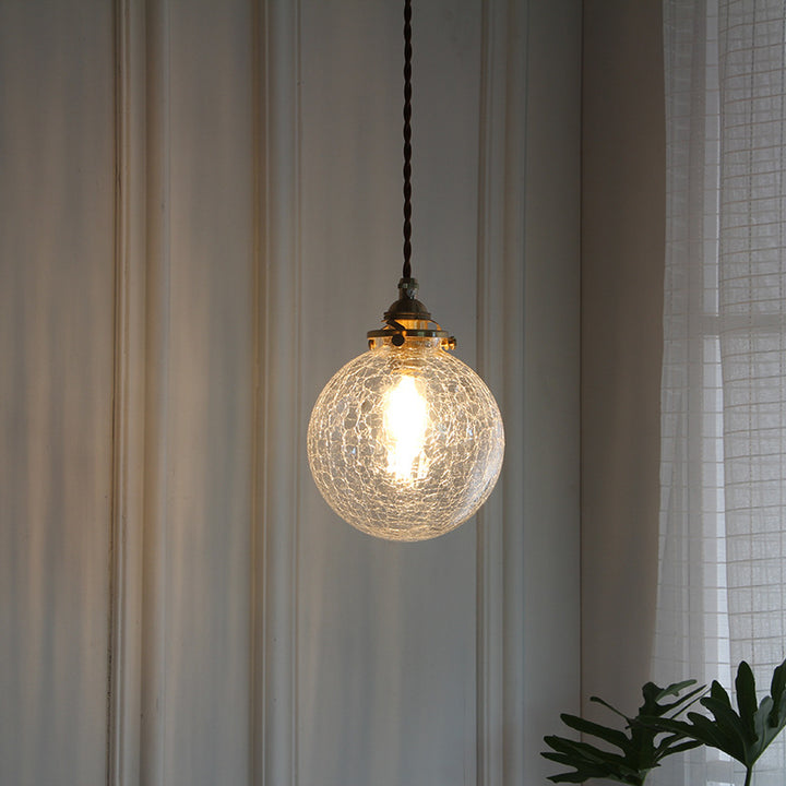 Vintage Glass Globe Pendant Light