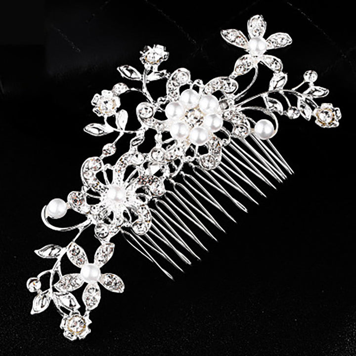 Floral Rhinestone Hair Comb Kalsten