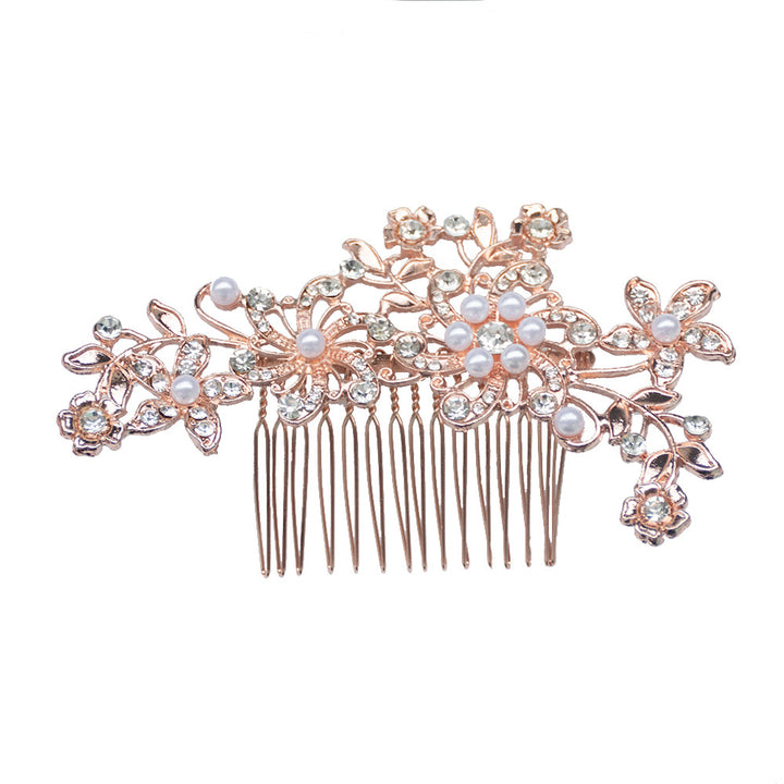 Floral Rhinestone Hair Comb Kalsten