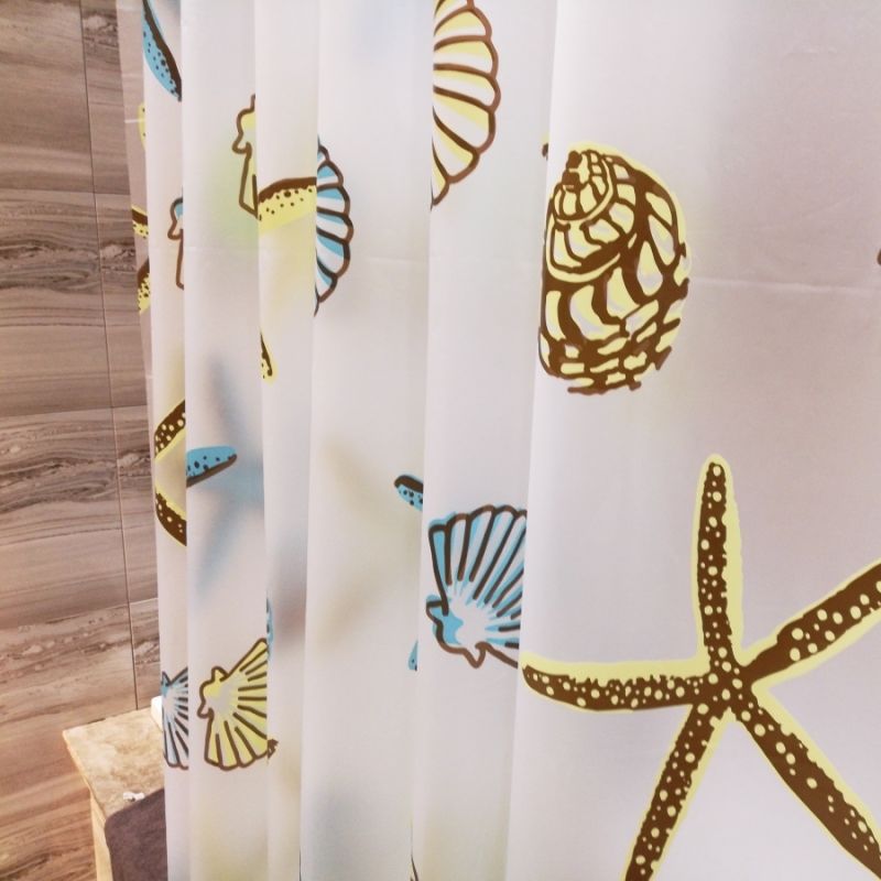 Coastal-Themed Shower Curtain Kalsten