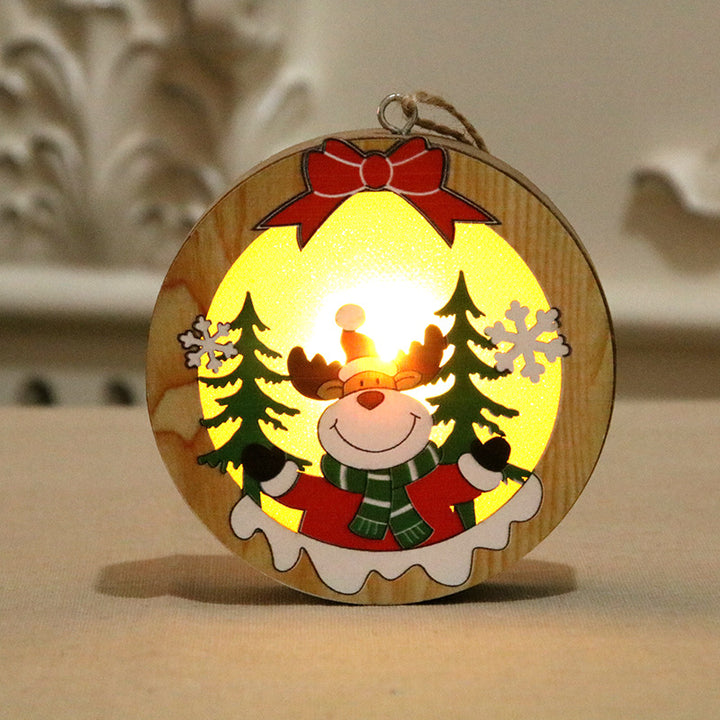 Illuminated Wooden Christmas Ornament Kalsten