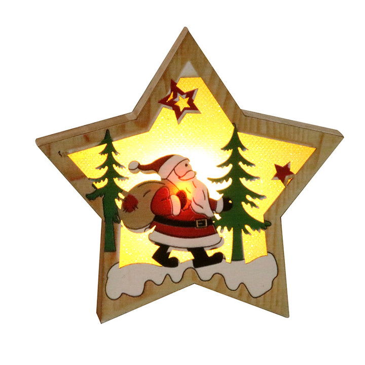 Illuminated Wooden Christmas Ornament Kalsten