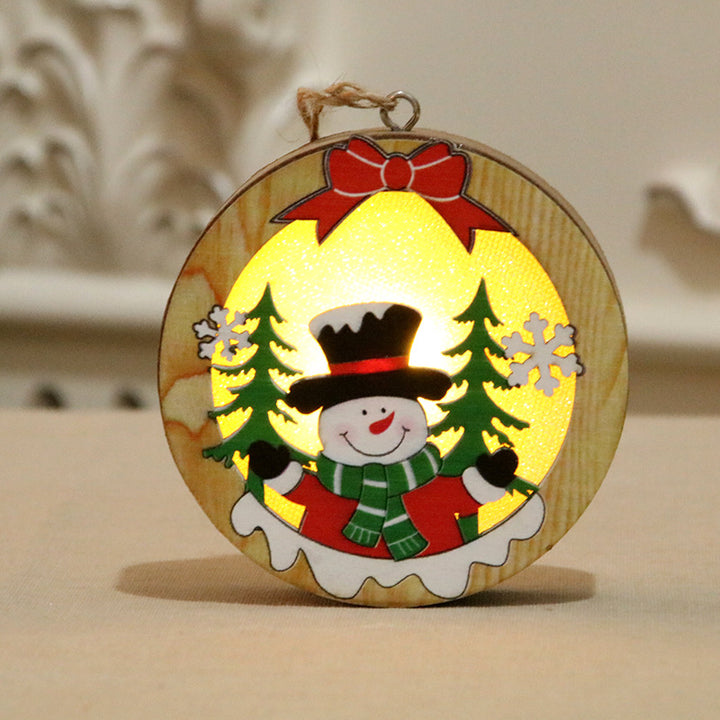 Illuminated Wooden Christmas Ornament Kalsten