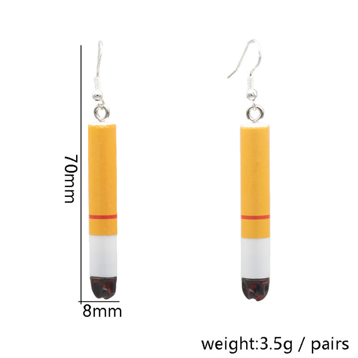 Playful Cigarette-Inspired Dangle Earrings Kalsten