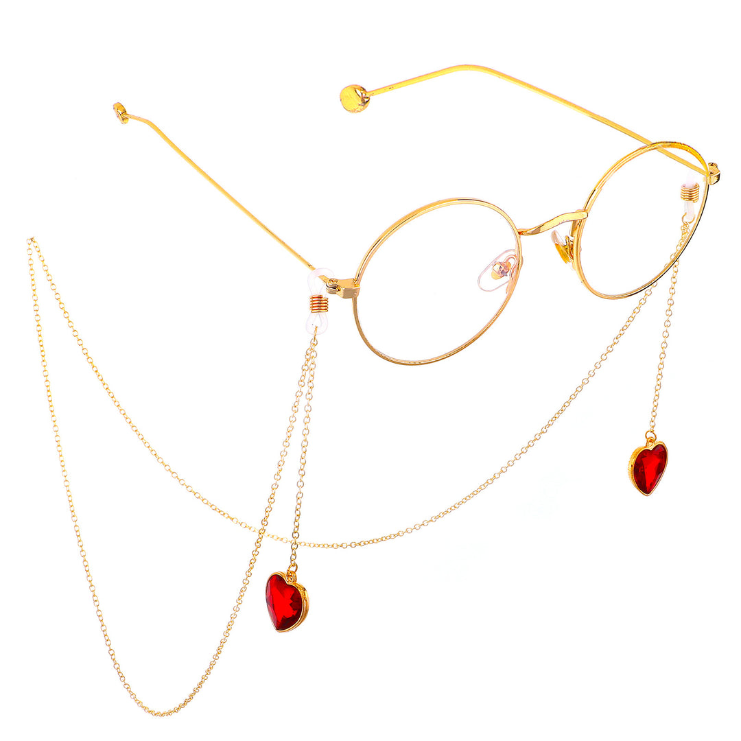 Heart-Shaped Crystal Accent Eyewear Holder Kalsten