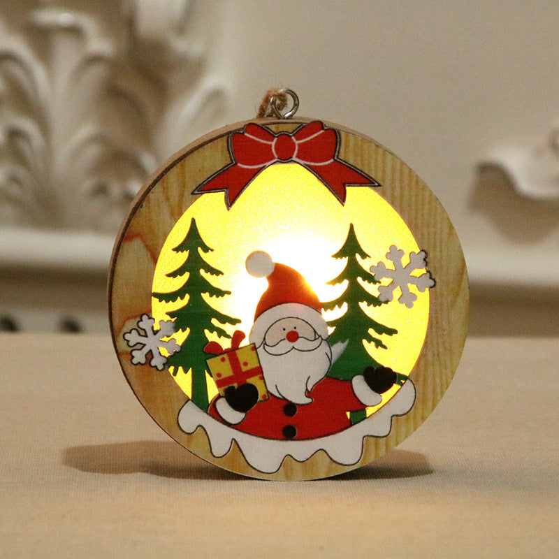 Illuminated Wooden Christmas Ornament Kalsten