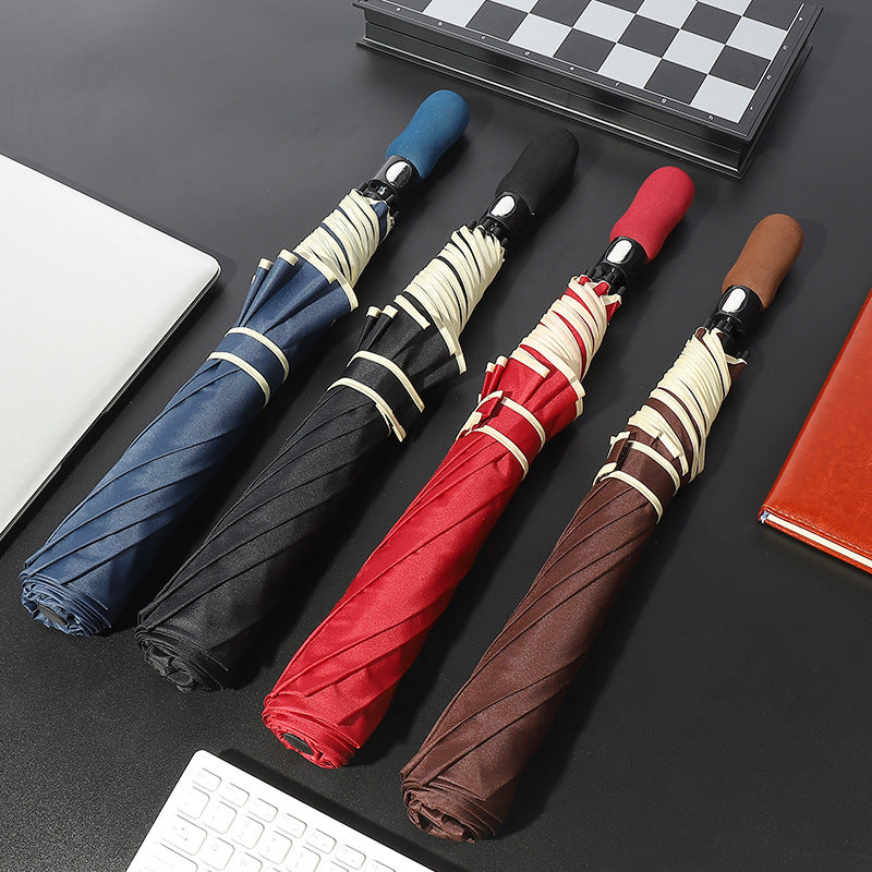 Ladies automatic foldable umbrella with wind-resistant construction Kalsten