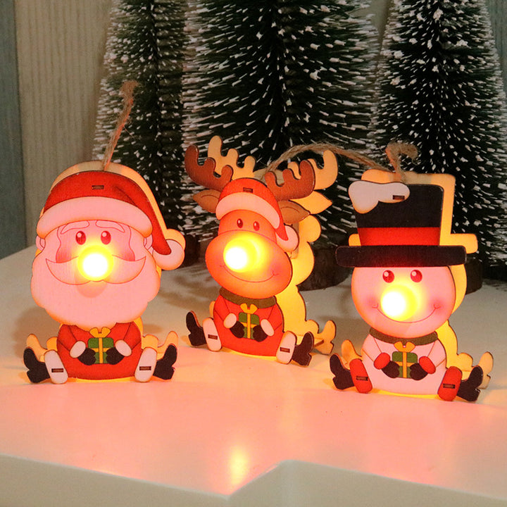LED Illuminated Santa Ornament Kalsten