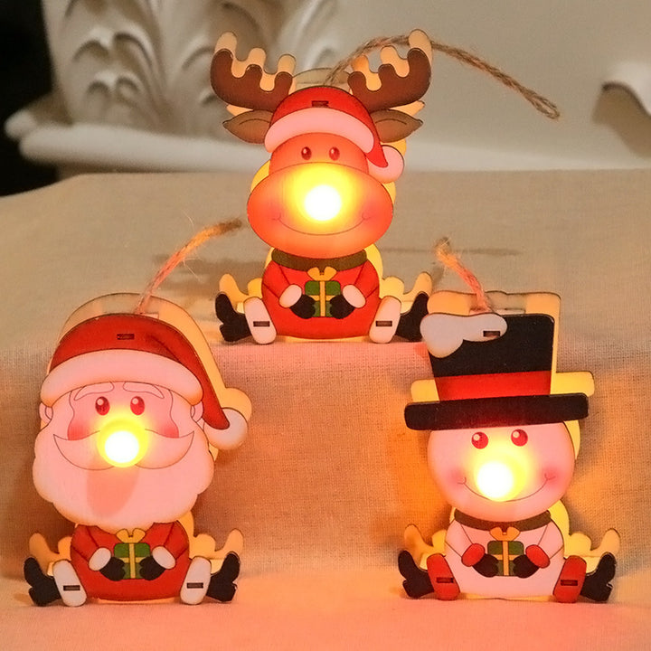 LED Illuminated Santa Ornament Kalsten