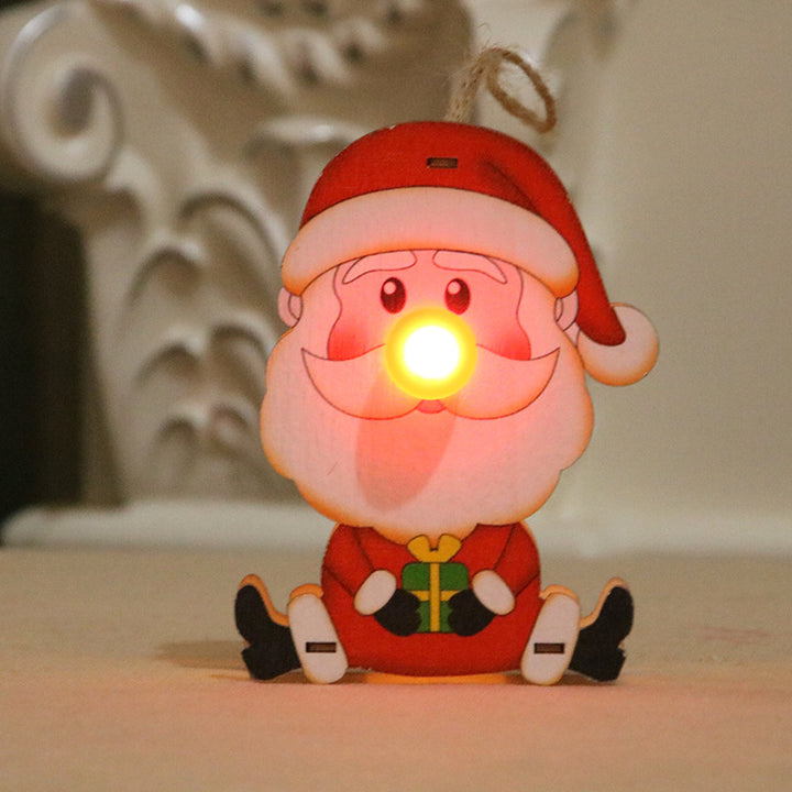 LED Illuminated Santa Ornament Kalsten