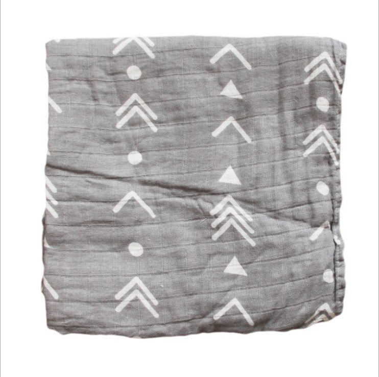 Cotton Muslin Baby Blanket with Heart Pattern kalsten