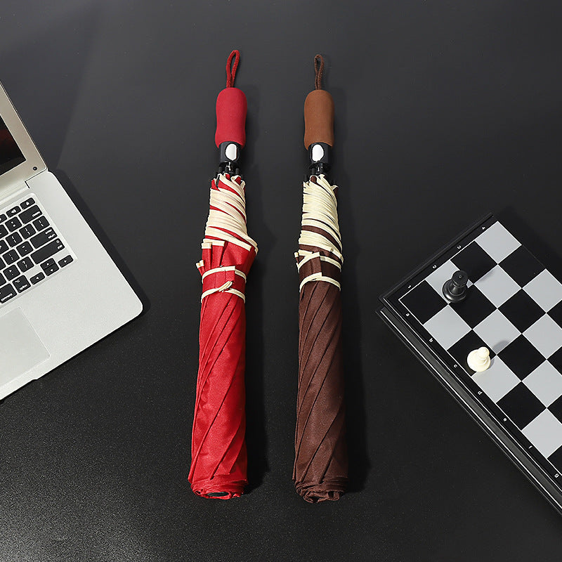 Ladies automatic foldable umbrella with wind-resistant construction Kalsten