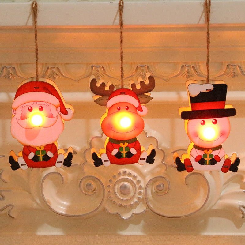 LED Illuminated Santa Ornament Kalsten