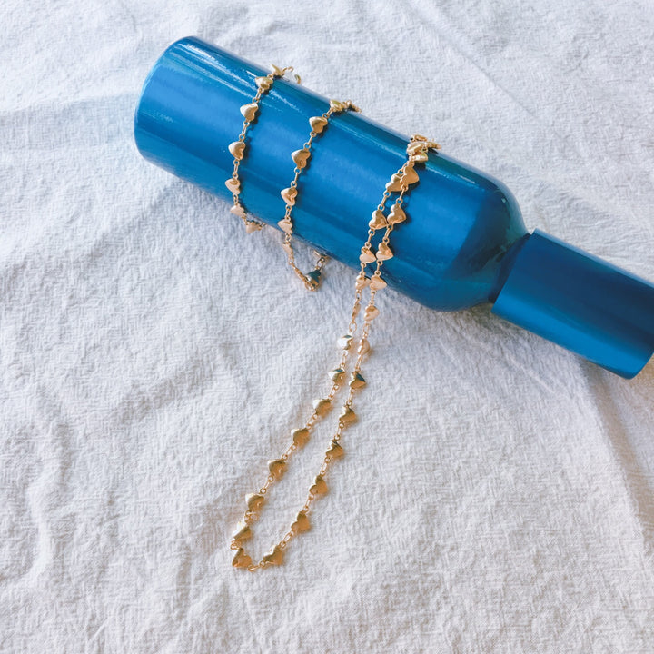 Delicate chain with hearts Kalsten