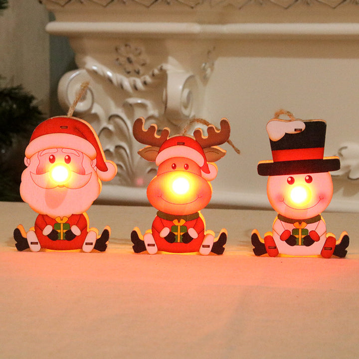 LED Illuminated Santa Ornament Kalsten