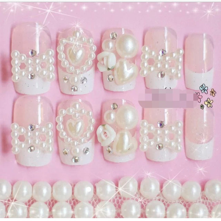 Elegant Decorative Press-On Nail Tips