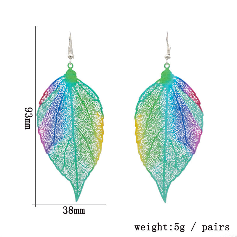 Artistic Leaf-Inspired Dangle Earrings Kalsten