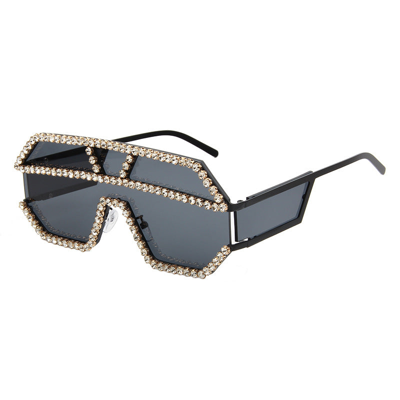 Women's stylish sunglasses with geometric frame and rhinestone embellishment Kalsten