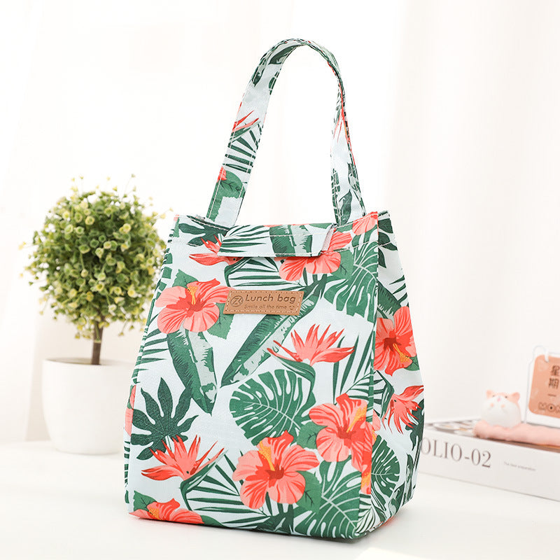 Insulated Dot-Patterned Lunch Bag Kalsten