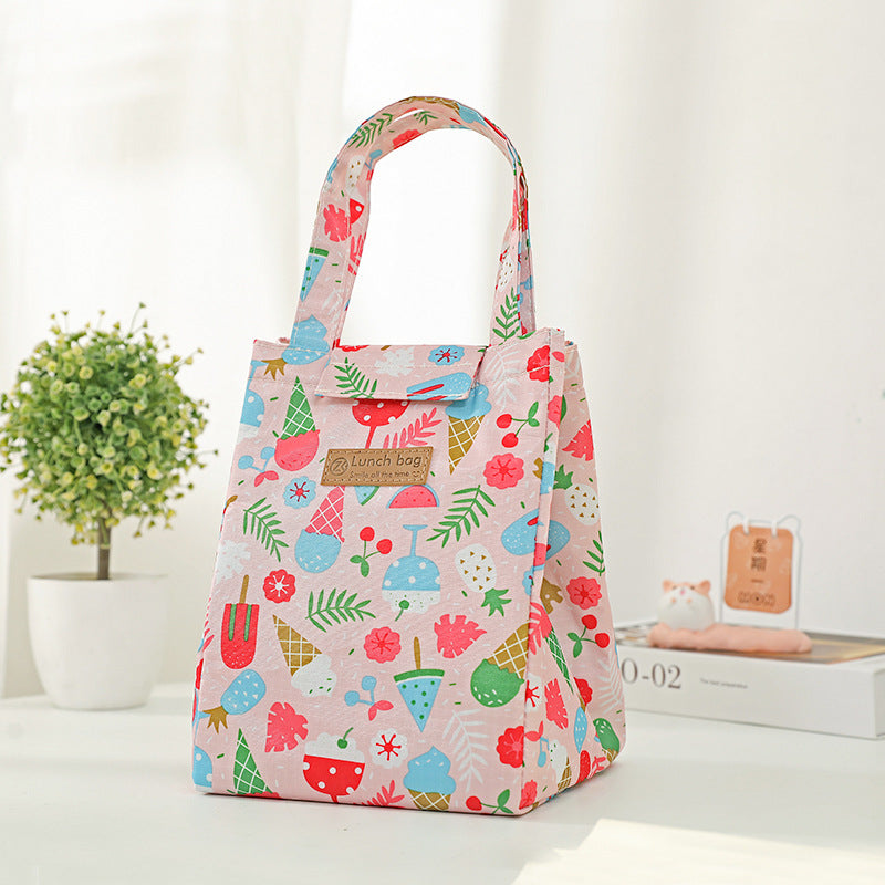 Insulated Dot-Patterned Lunch Bag Kalsten