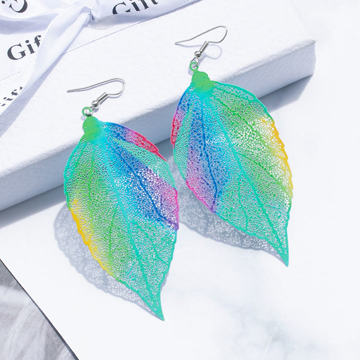 Artistic Leaf-Inspired Dangle Earrings Kalsten