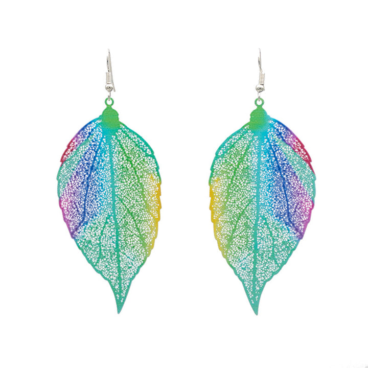 Colorful Leaf-Inspired Dangle Earrings Kalsten