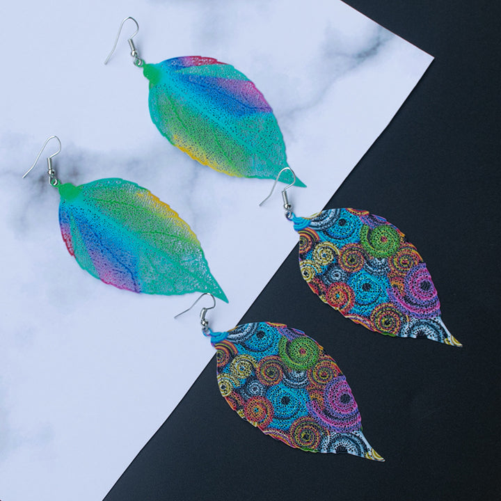 Artistic Leaf-Inspired Dangle Earrings Kalsten