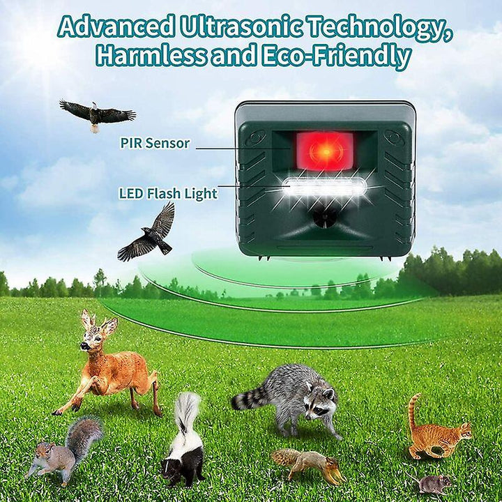 Kalsten | Outdoor Ultrasonic Bird Repeller | Effective, Humane Woodpecker Deterrent for Gardens, Patios & Farms