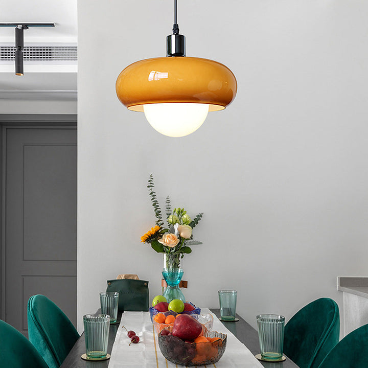 Bauhaus Dome Coffee Glass Pendant Light | Kalsten