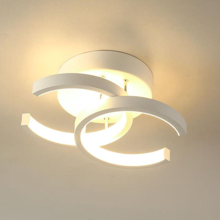 Kalsten | Ceiling Light with LED Black Metal Frame