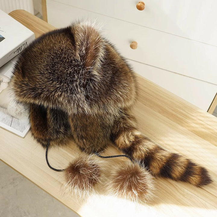 Kalsten | Cute Faux fur Raccoon Tail Parent-Child Plush Hat