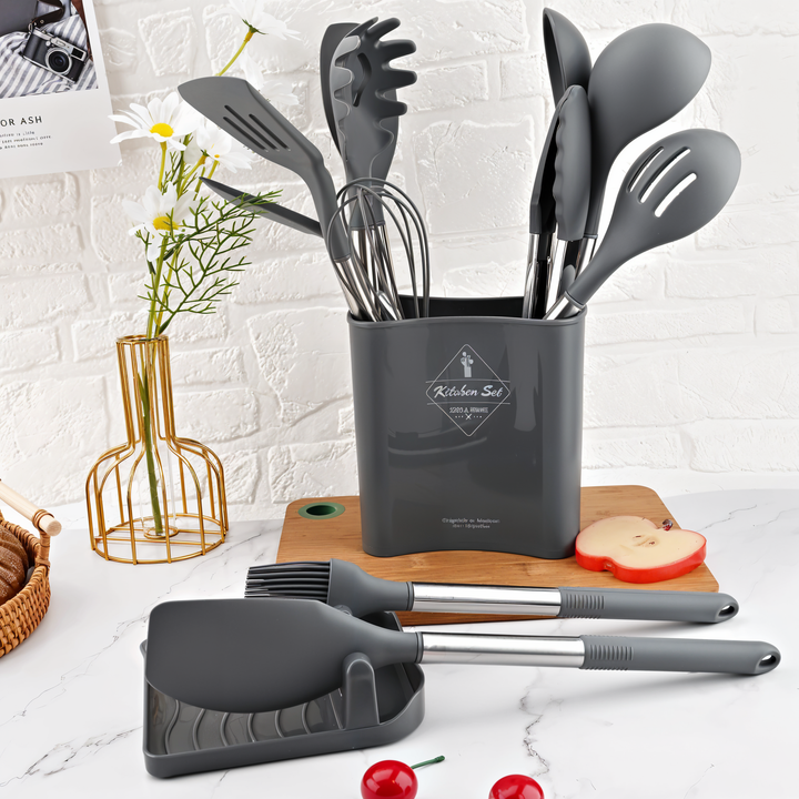 Kalsten | 12-Piece Silicone Kitchen Utensil Set – Culinara Pro