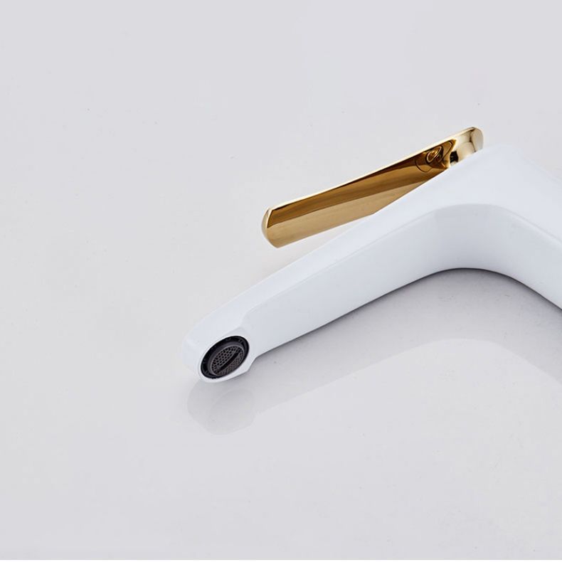 Kalsten | Luxury 1 Handle Sink Bathroom Faucet Round Brass Sink Faucet with Water Hose